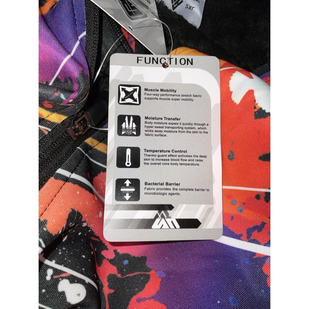 NWT Speed Your Run Black Satin Feel Jacket Astronaut Spray Paint Black Men's M - Picture 6 of 7
